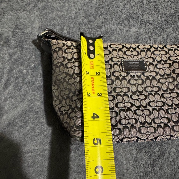 Coach Black and Gray Signature Shoulder Bag - Picture 7 of 14